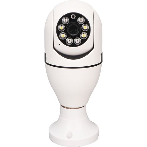 Caméra de sécurité ampoule WiFi 2,4 GHz/5 GHz, vision nocturne 1080p, audio bidirectionnel, détection de mouvement, 110-240 V (1/5)