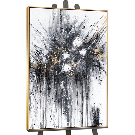Gemälde Tanz der Spritzer Rahmen Gold 120x80 cm (1/5)