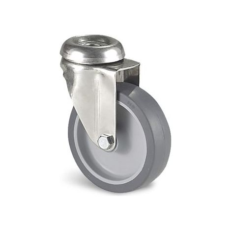 Roulette industrielle Pivotante Guitel Hervieu, inox, Ø 75mm, 60kg ( Prix pour 1 )