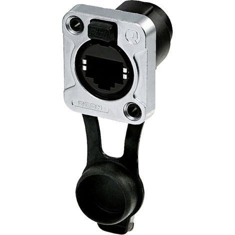 Rean AV  RJ45 Durchgangs-Einbaubuchse, IP65, vernickeltes D-Gehäuse RRE8F-Z-000-1 Buchse, gerade
