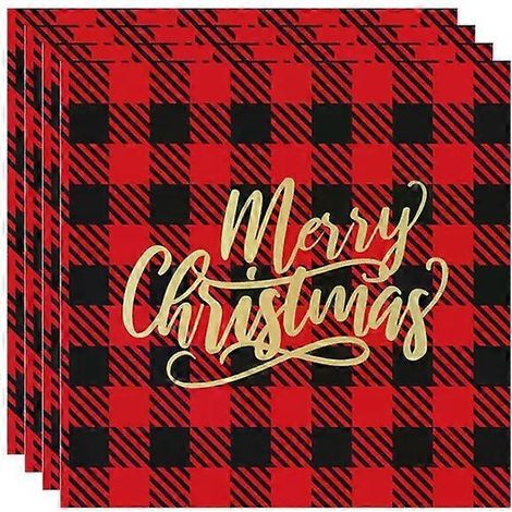 Lot de 10 assiettes jetables rouges de Noël, décorées de voitures, du Père Noël, du bonhomme de neige et du renne. Joyeux Noël 2025 (1/5)