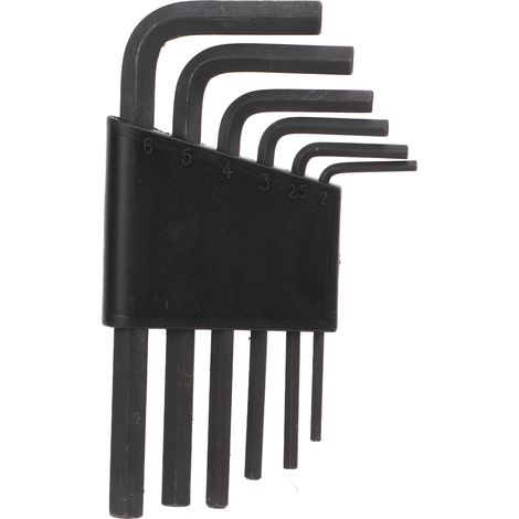 6 pièces clés Allen en L acier carbone 6mm 5mm 4mm 3mm 2.5mm 2mm pour réparation vélo outil à main (1/5)