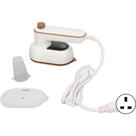 Fer à repasser portable mini avec poignée pliante, thermostat et vapeur, 110‑220V, prise UK (1/5)