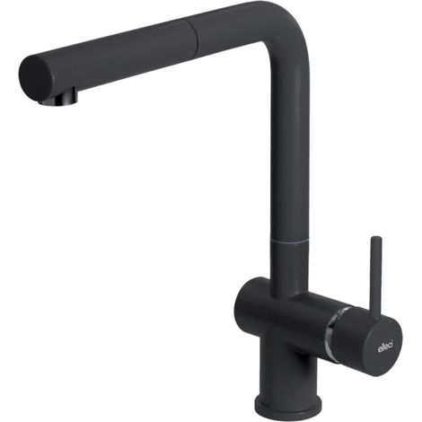 Elleci Stream Plus G40. Tipo di beccuccio: Estraibile, Colore del prodotto: Nero, Materiale del rubinetto: Granitek. Altezza sopra la superficie di fissaggio (max): 31 cm, Distanza diffu... - MGKSTP40