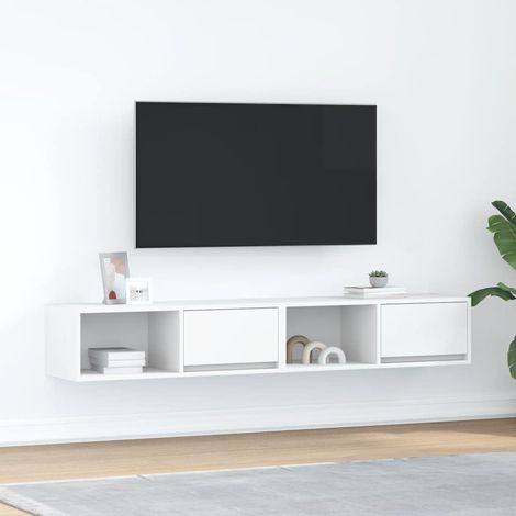 Muebles de TV 2 uds Blanco 80x31x25,5 cm Madera de ingeniería vidaXL (1/5)