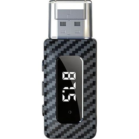 Émetteur-récepteur Bluetooth 5.3 3 en 1 pour voiture, mini-émetteur FM avec écran LED, kit mains libres, adaptateur audio AUX sans fil et compatible carte TF. (1/2)