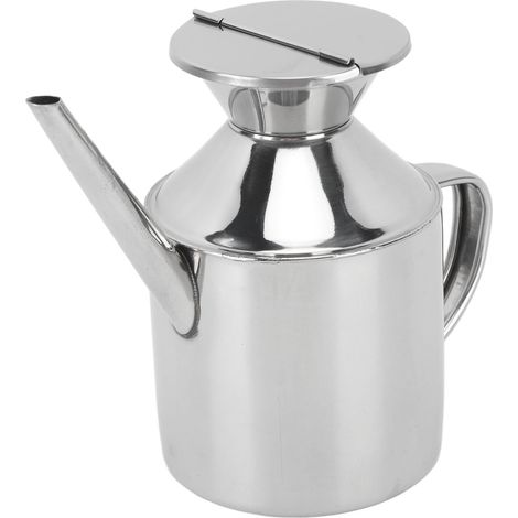 Multifunktionaler Ölbehälter aus Edelstahl, Ölspender, Flasche für Sojasauce, Essig, Wein zum Kochen mit Griff (1/5)