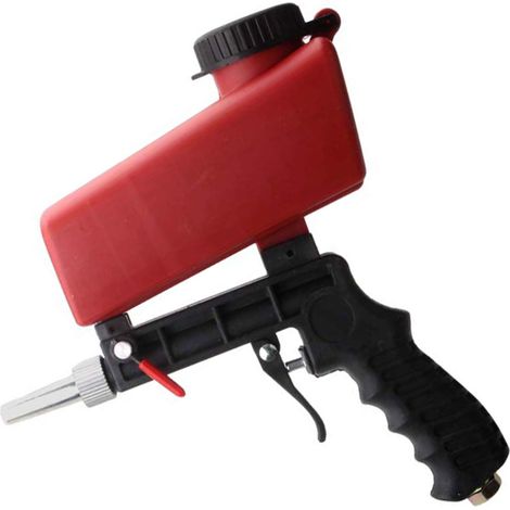 Pistolet de sablage pneumatique portatif 90 MPa pour le décapage et le polissage des métaux (rouge) (1/5)