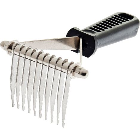 Coupe-noeud en acier à 10 lames avec poignée en plastique pour chiens et chats (1/2)