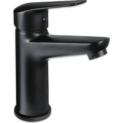 Moderne Mattschwarze Waschtischarmatur Aus Messing  Bormio