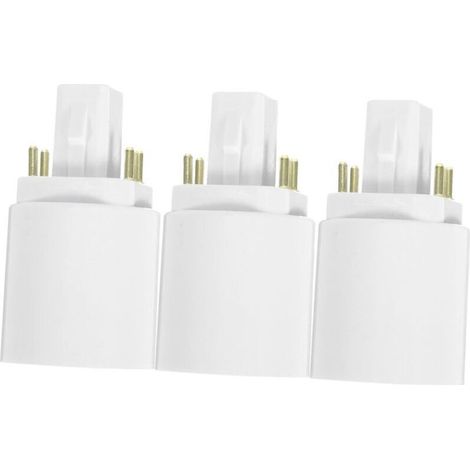 3 pièces Adaptateur Culot à Quatre Broches vers Douille E27 Convertisseur LED Installation Facile Connexion Stable Compatible Ampoules pour Maison et Bureau 3 pcs Adapté Tension