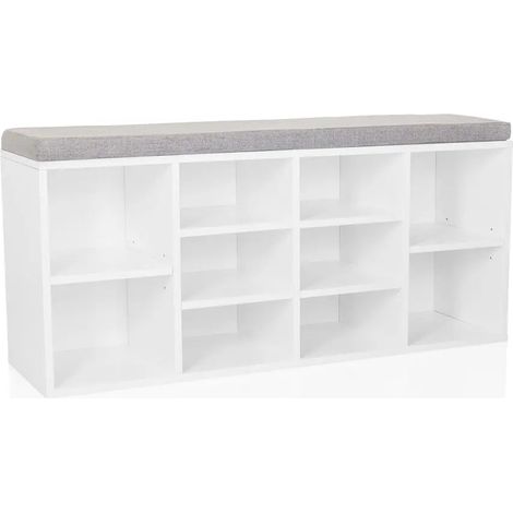 [NEUWERTIG] B-Ware Hjh Living Schuhschrank Schuhregal Estha 10 Weiß Aufbewahrung Sitzbank