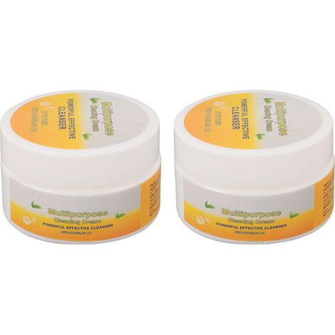 Lot de 2 pâtes nettoyantes multi-usages sans colorant ni huile, pour éliminer la saleté et les impuretés, idéales pour la maison et la cuisine (100 g / 3,5 oz). (1/5)