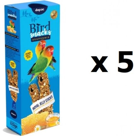 Pack conomies 5 barres de gele royale pour Agapornis Dapac 112G x 5