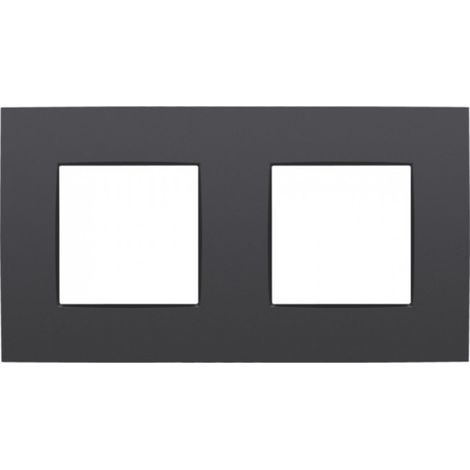 NIKO 122-76800 Double cover plate - 71 mm center-to-center spacing - Intense anthracite coated
