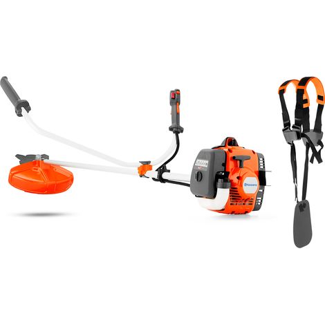 Husqvarna 122R Benzin-Rasentrimmer - 21,7cm³ 2-Takt Freischneider, 43 cm Schnittbreite, Tap 'n Go Kopf, Smart Start®, mit Doppelgurt (1/5)