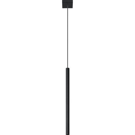 Lampada a sospensione Pastelo nero 8x100x8cm Sollux