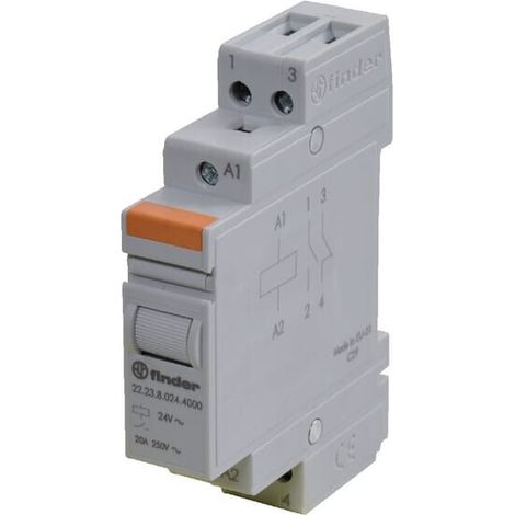 Relè di install. 20A 24V AC FINDER 222380244000 (1/2)