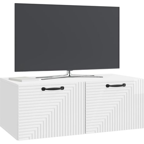 Maison Exclusive - Wandmontierter TV-Schrank Hochglanz Weiß 78,5