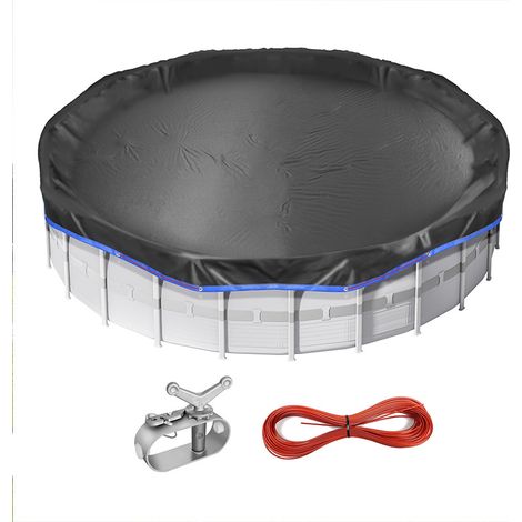 Copertura per mobili da giardino da 16 piedi, rivestimento in argento 210d, impermeabile e antipolvere, copertura per piscina rotonda con sabbia, copertura per trampolino, copertura per piscina rotond (1/5)