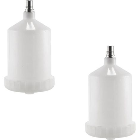 Lot de 2 godets de peinture HVLP en plastique de 600 ml pour pistolet à peinture SATA, connecteur de godet et pistolet à peinture Jet. (1/5)