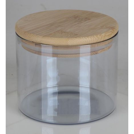 12x Vorratsglas Bambusdeckel Gefäß Box Behälter Aufbewahrung Müsli Nudeln Reis (1/5)