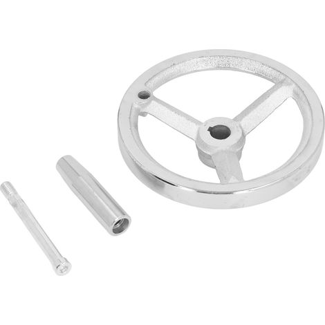 [JAMAIS UTILISÉ]Volant de tour 16 x 160 mm en fonte chromée avec poignée amovible pour fraiseuse et rectifieuse (1/5)