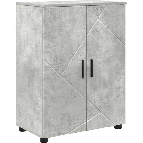Gabinete de Baño Gris Concreto 60 x 35 x 80 cm vidaXL
