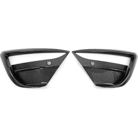 Enjoliveur de lame de spoiler de feu antibrouillard pour Tesla Model 3 2019-2023, accessoires de cadre de spoiler, fibre de carbone brillante (1/5)