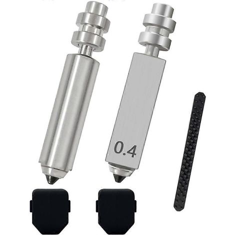 2er-Pack 0,4-mm-Düsen für Anycubic Kobra X Hochgeschwindigkeits-Druckkopf-Kit, Schnellwechseldüsen aus gehärtetem Stahl für Hochgeschwindigkeitsdrucken (1/5)
