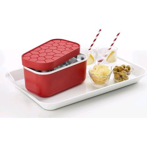 Lekue - Bac à glaçons Ice box rouge (1/5)