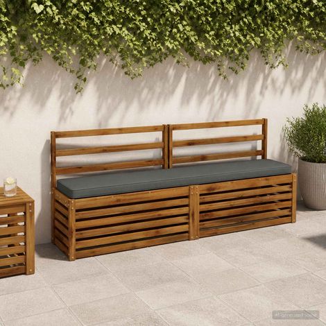 vidaXL 2-Piece Bench Cushions VUGHT 2 pcs 100% Polyester Grey (1/5)