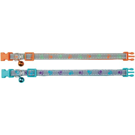Collier chat reflechissant nylon - Couleur selon disponibilite