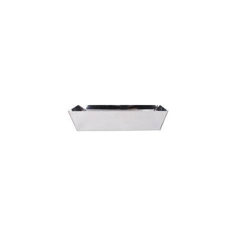 Vassoio raccogli-fanghi in acciaio inox Hamwesh, antiaderente, per cartongesso, facile da pulire, con base ergonomica sagomata per miscelare vernici e malta cementizia.