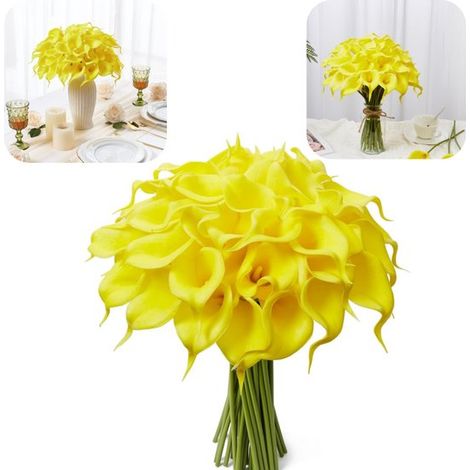 Décoration florale (35 x 10 cm Jaune) (1/5)