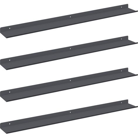 Maison Exclusive - Schwebendes Regal 4 pcs Anthrazit 80 x 9 x 2,5