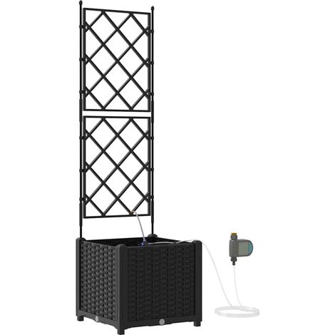 Maison Exclusive - Vaso da giardino Nero 40 x 40 x 142 cm Plastica