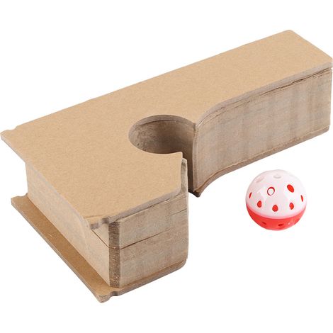 Lit de griffoire pliable pour chat en carton ondulé, aire de jeu et repos pour chaton, accessoire jouet. (1/5)