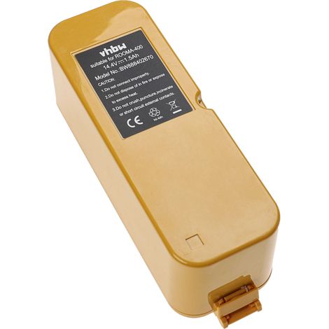 vhbw Battery compatible with iRobot Create, Dirt Dog Home Cleaner Yellow (1500 mAh, 14.14 V, NiMH)