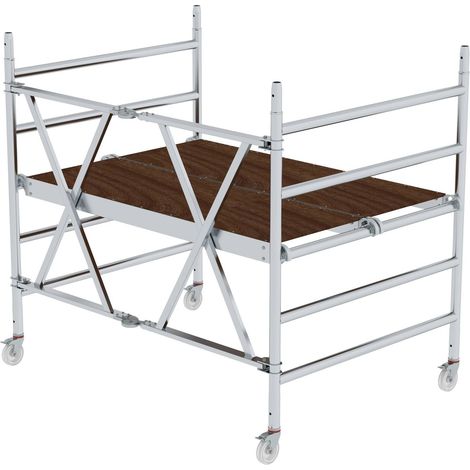 Günzburger Steigtechnik Echafaudage pliant 1,35 x 1,8 m Hauteur de plate-forme 0,99 m - 115401 (1/2)