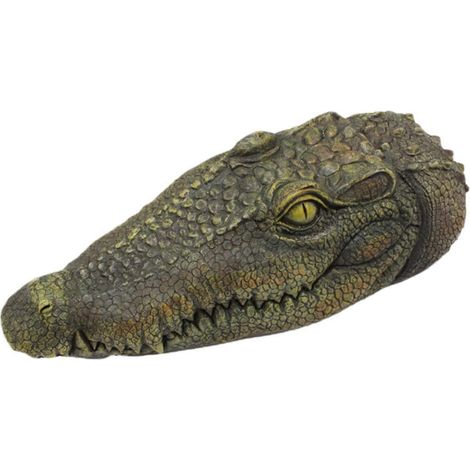 Décorations flottantes en forme de tête de crocodile, idéales pour les fontaines, les patios et les bassins à carpes koï. (1/5)