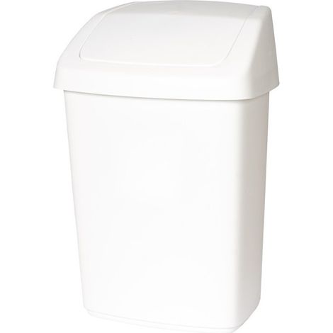Contenitore con coperchio basculante A377xL246xP198mm 10l plastica bianco RUBBERMAID