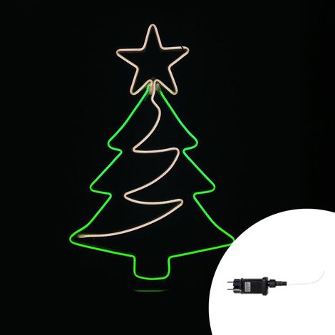 Albero di Natale luminoso da 60cm Led Neon Flex da esterno Wisdom (1/3)