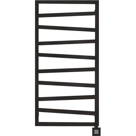 Scaldasalviette elettrico nero - (HxL) 600x500mm - 300 Watts - 300 Watt - ZIG600-500E8N