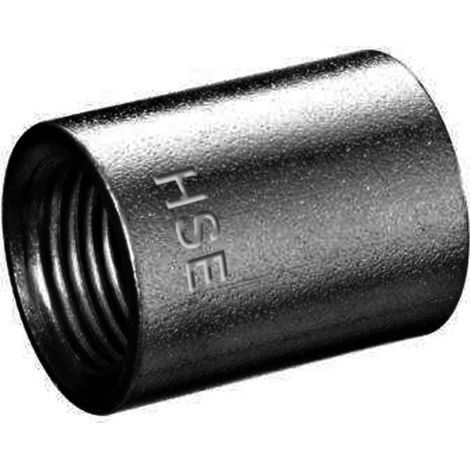 Hermann Schmidt Temperguss 16 Muffe 44160015 DN 15, 1/2", schwarz