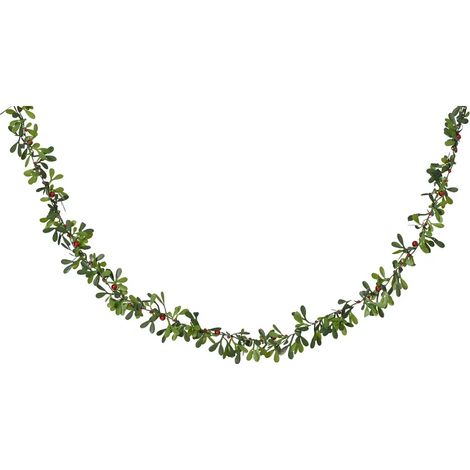 Ghirlanda navideña de PVC con bacas y romero verde 7 × 150 cm (1/2)