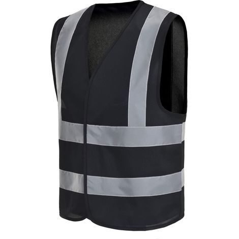 Warnweste mit Reflektorstreifen, Größe 3XL, Schwarz (1/5)