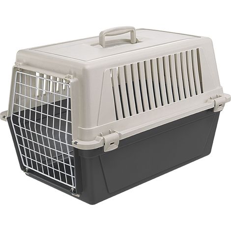 Ferplast ATLAS EL Cage de transport en plastique Ferplast ATLAS 30 EL pour grands chats et chiens de petite et moyenne taille avec porte en fer plastifié. Variante 30 EL - Misure: 40 x 60 x h 38 cm - 