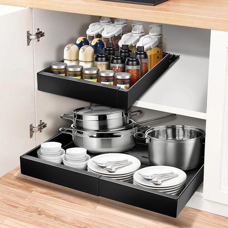 Drawer for Kitchen, Storage Organisation 32-52 cm, Cabinet with Silent Removable Runner, Organizer Ferrous (1/5)