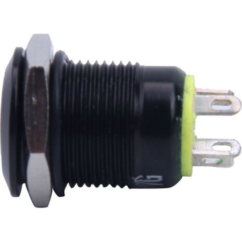 Low voltage, 1 yellow LED, zinc alloy, 12V 2A/250VAC, reset power. (1/4)